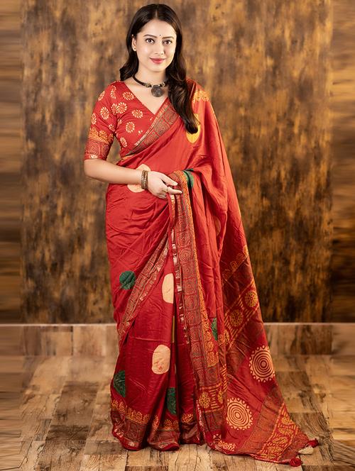 women printed saree - 21567076 - Very Small Image - 1