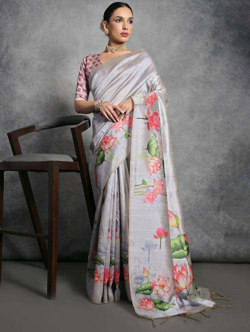 women floral printed saree - 21567147 - Very Small Image - 1