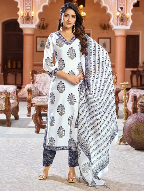 women kurta pant set with dupatta - 21567160 - Very Small Image - 1