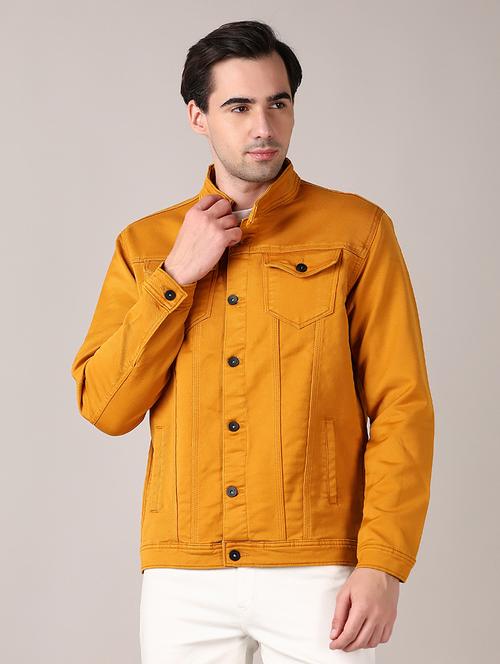 men solid long sleeve denim jacket - 21567285 - Very Small Image - 1