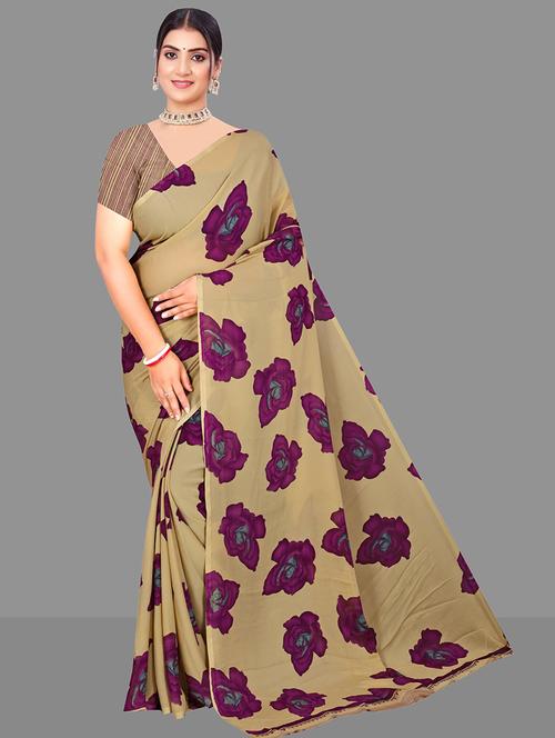 women floral printed saree - 21567537 - Very Small Image - 1