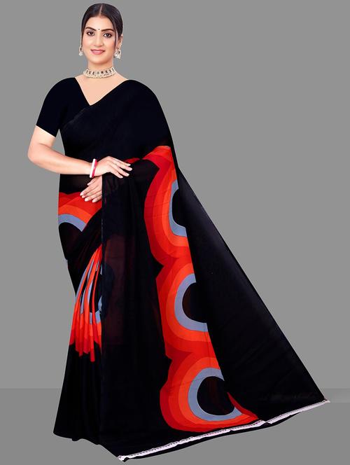 women geometric printed saree  - 21567539 - Very Small Image - 1