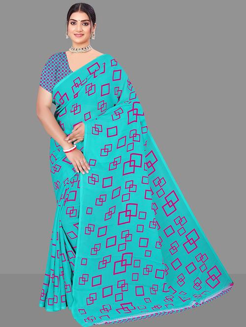 women geometric printed saree  - 21567580 - Very Small Image - 1