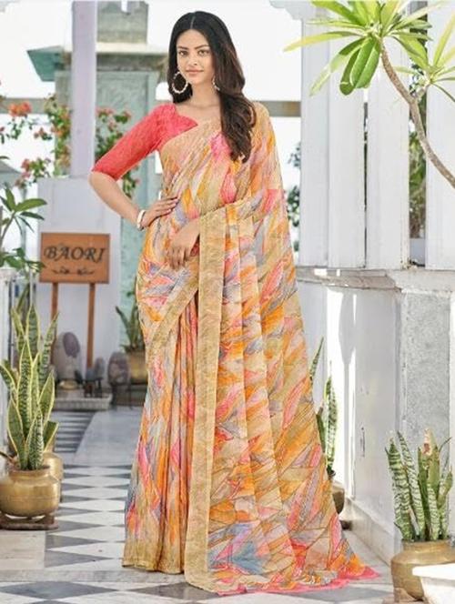 women abstract printed saree - 21567669 - Very Small Image - 1