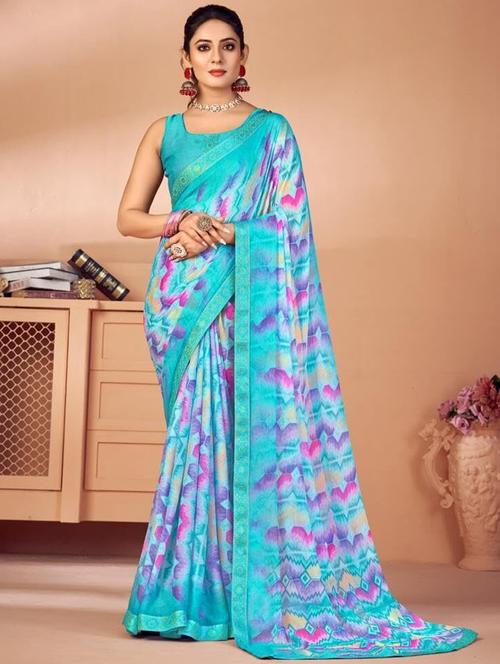 women printed saree - 21567769 - Very Small Image - 1