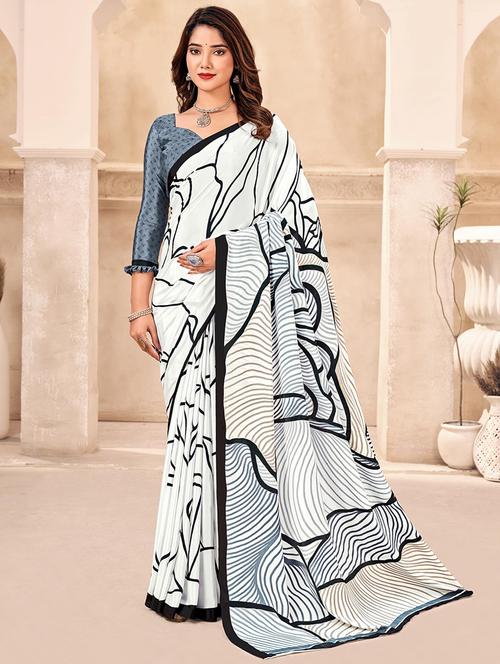 women abstract printed saree  - 21567801 - Very Small Image - 1