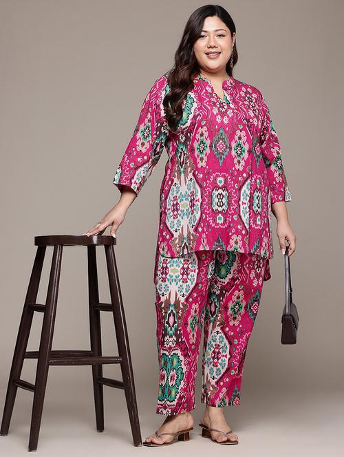 women magenta printed co-ord set - 21567833 - Very Small Image - 1