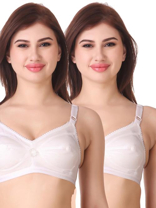 women pack of 2 solid bra combo - 21568216 - Very Small Image - 1