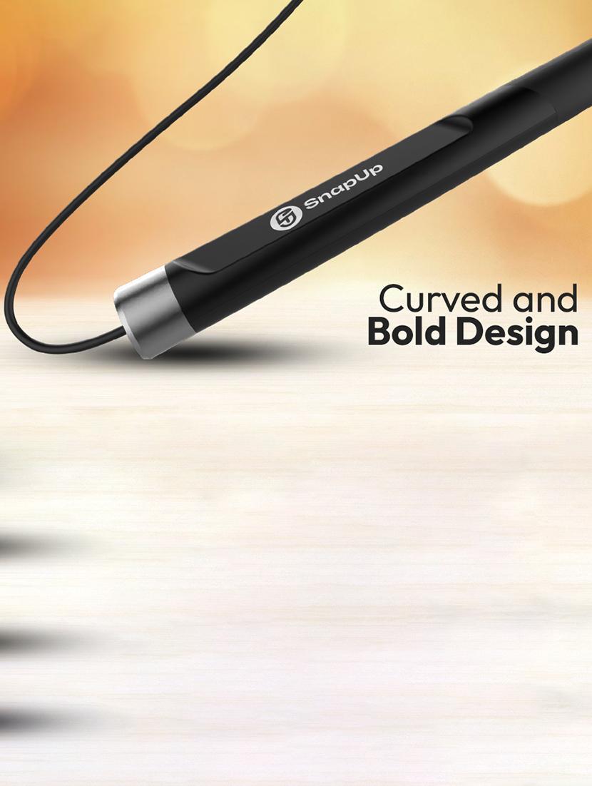 snapup musique bassbeat bluetooth wireless neckband (matte black) - 21568377 - Zoom Image - 5