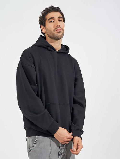 men hooded plain sweatshirt - 21569276 - Very Small Image - 1