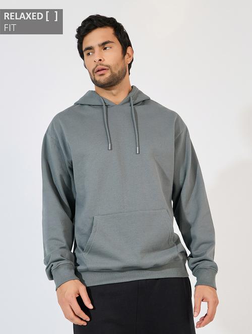 men hooded plain sweatshirt - 21569277 - Very Small Image - 1
