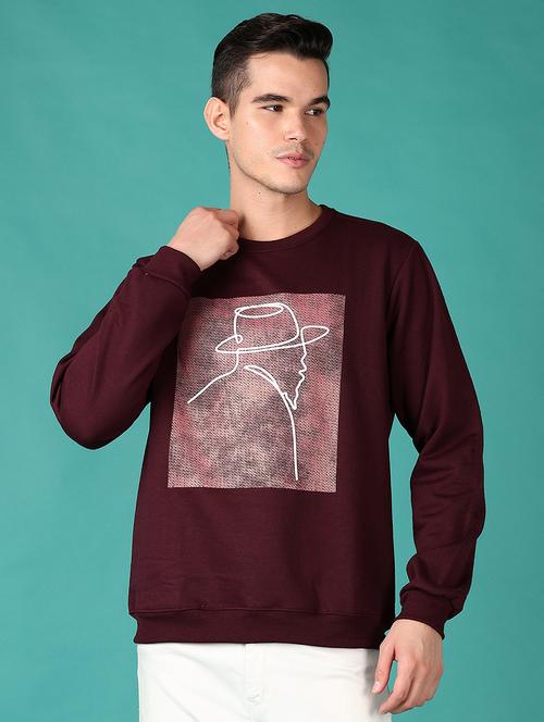 men long sleeves front print sweatshirt - 21569587 - Very Small Image - 1