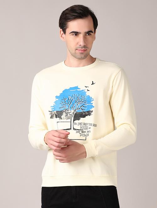 men long sleeves front print sweatshirt - 21569589 - Very Small Image - 1