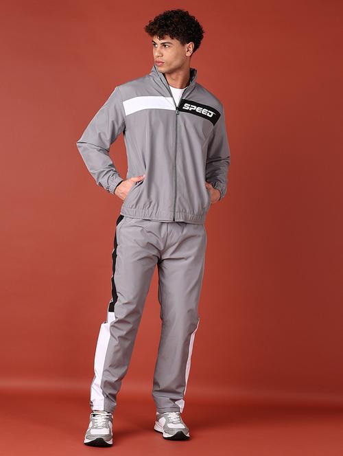 men color block full length track suit - 21569637 - Very Small Image - 1