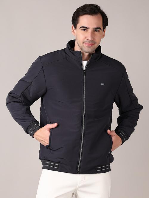 men solid long sleeve bomber jacket - 21569655 - Very Small Image - 1
