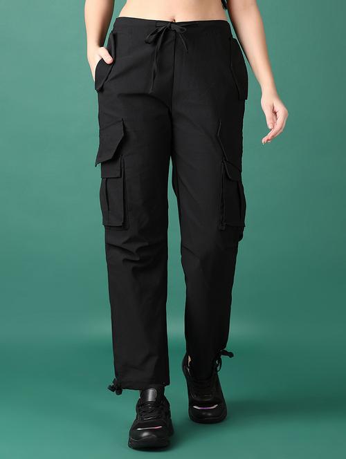 Women Solid Mid Rise Cargo - 21569742 - Very Small Image - 1