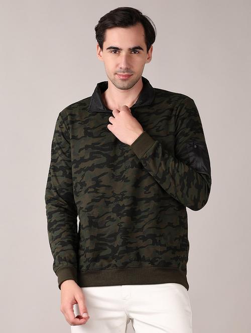men camouflage long sleeve regular fit sweatshirt - 21569877 - Very Small Image - 1