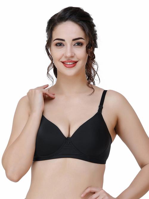 black polyamide tshirt bra - 21570620 - Very Small Image - 1