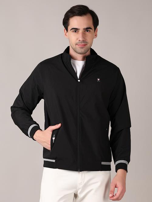 men solid long sleeve bomber jacket - 21570689 - Very Small Image - 1