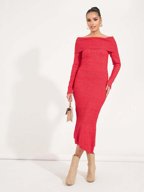 women red solid bodycon dress - 21571403 - Very Small Image - 1