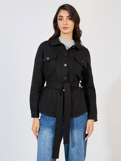 women long sleeve solid regular jacket - 21571492 - Very Small Image - 1