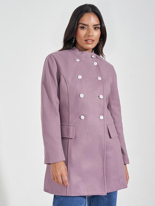 women full sleeve solid overcoat  - 21571505 - Very Small Image - 1