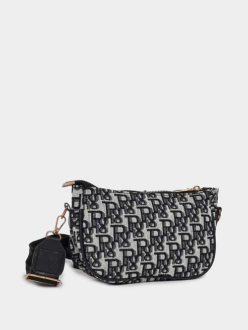 women grey textured sling bag - 21571530 - Very Small Image - 1