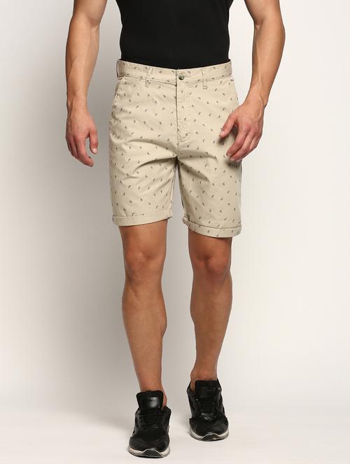 men beige printed bermuda short - 21573047 - Very Small Image - 1