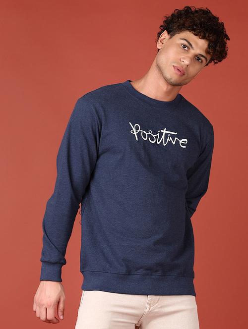 men long sleeves chest print sweatshirt - 21573138 - Very Small Image - 1