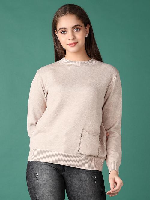 women self design long sleeve pullover - 21573327 - Very Small Image - 1