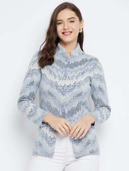 women self design long sleeve cardigan - 21574912 - Very Small Image - 1