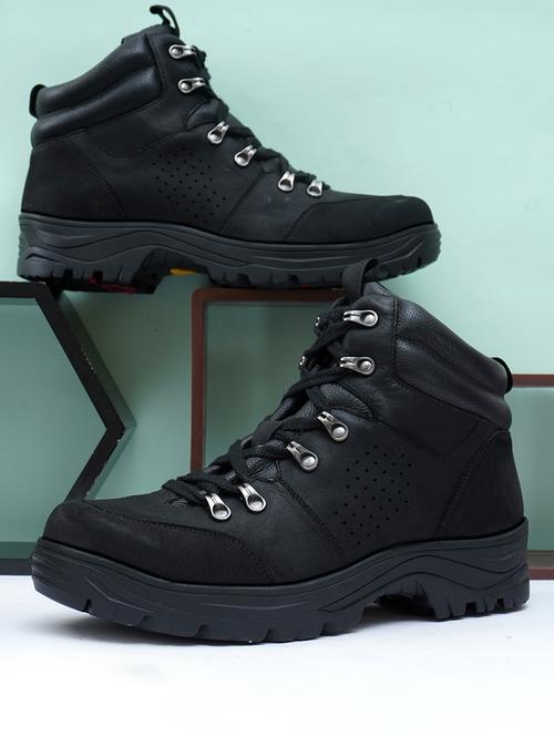 men black lace up high ankle boots - 21575075 - Very Small Image - 1