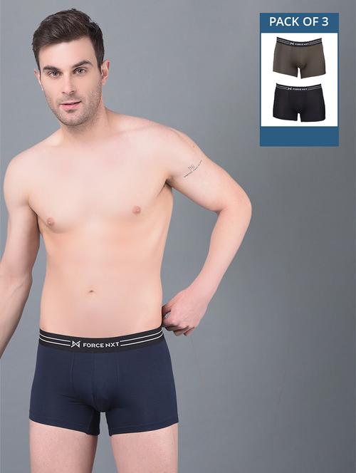 men pack of 3 solid trunks - 21575415 - Very Small Image - 1