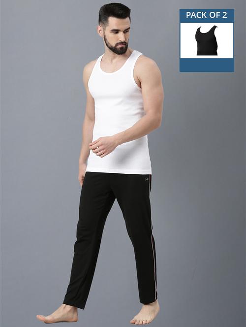 men pack of 2 solid vest - 21575455 - Very Small Image - 1