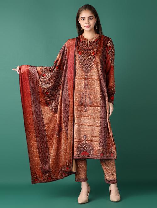 women printed kurta pant set with dupatta - 21575541 - Very Small Image - 1