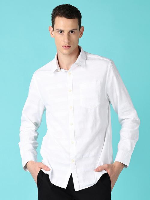 men solid collared long sleeves casual shirt - 21575576 - Very Small Image - 1