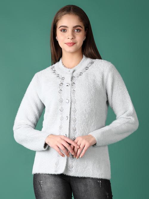 women self design long sleeve cardigan - 21575600 - Very Small Image - 1