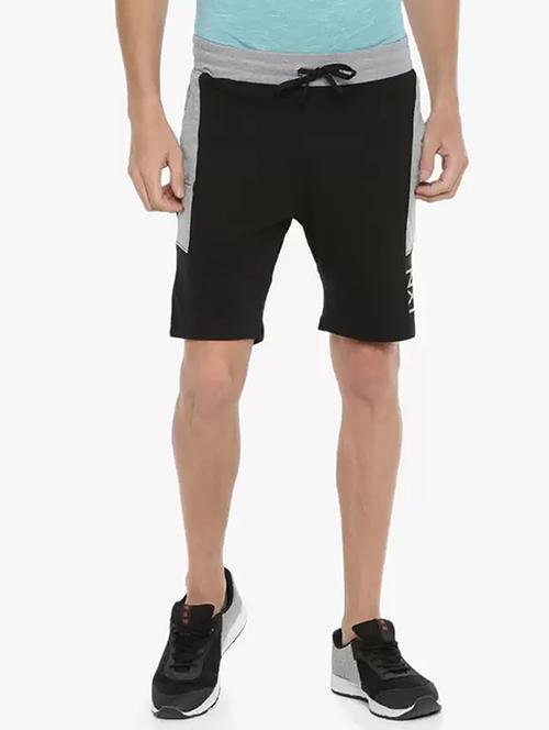 men black mid rise regular fit shorts - 21576027 - Very Small Image - 1