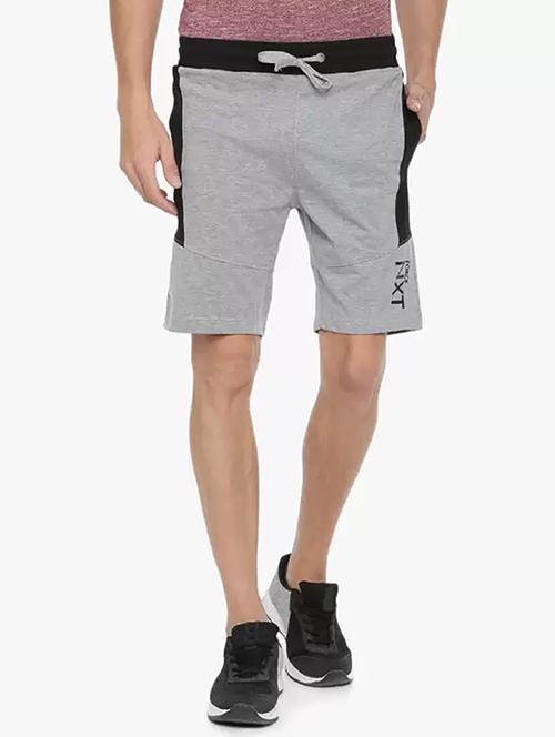 men grey mid rise regular fit shorts - 21576030 - Very Small Image - 1