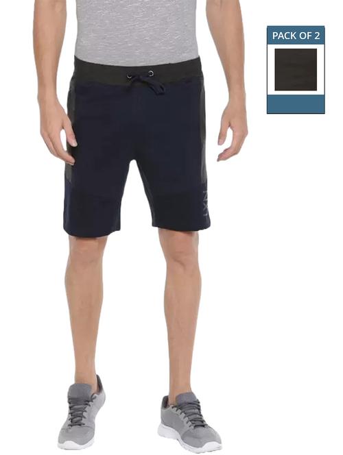 men pack of 2 solid regular fit shorts - 21576033 - Very Small Image - 1