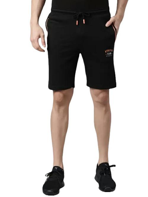 men black mid rise regular fit shorts - 21576047 - Very Small Image - 1