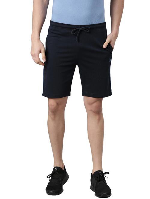 men navy blue mid rise regular fit shorts - 21576097 - Very Small Image - 1