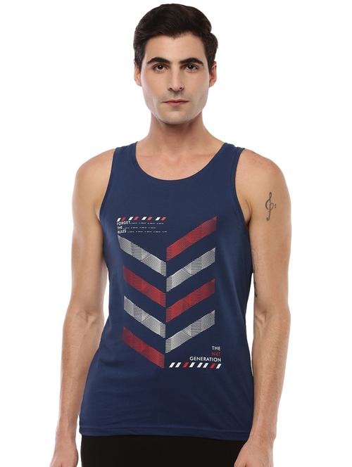 men printed sleeveless sports vest - 21576101 - Very Small Image - 1