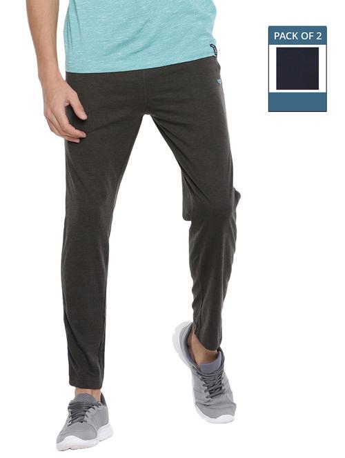 men pack of 2 mid rise full length track pant - 21576132 - Very Small Image - 1