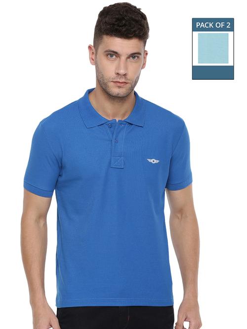 men solid pack of 2 short sleeve t-shirt - 21576245 - Very Small Image - 1