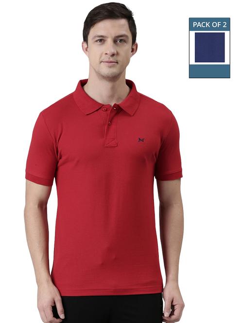 men solid pack of 2 short sleeve t-shirt - 21576246 - Very Small Image - 1