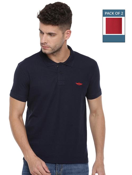 men solid pack of 2 short sleeve t-shirt - 21576249 - Very Small Image - 1