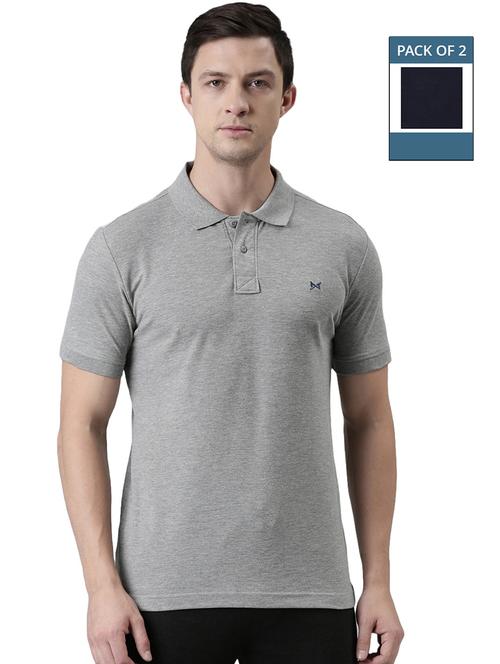 men solid pack of 2 short sleeve t-shirt - 21576252 - Very Small Image - 1