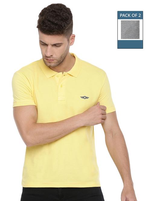 men solid pack of 2 short sleeve t-shirt - 21576255 - Very Small Image - 1