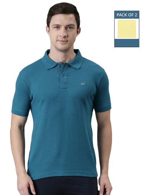men solid pack of 2 short sleeve t-shirt - 21576258 - Very Small Image - 1